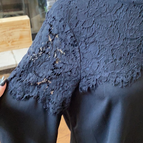 Black long sleeve lace top - Picture 2 of 5